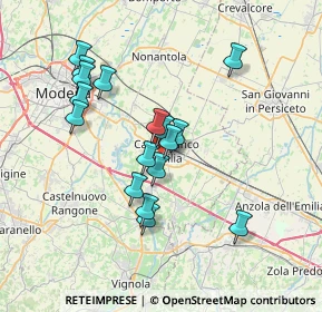 Mappa Via Inghilterra, 41013 Castelfranco Emilia MO, Italia (6.50882)