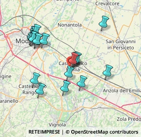 Mappa Via Inghilterra, 41013 Castelfranco Emilia MO, Italia (7.664)