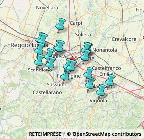 Mappa Via Pietro Giardini, 41043 Formigine MO, Italia (11.008)