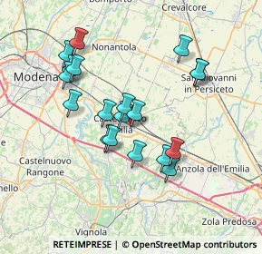 Mappa Via G.A. Borelli, 41013 Castelfranco Emilia MO, Italia (6.62474)