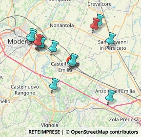 Mappa Via Ramelli, 41013 Castelfranco Emilia MO, Italia (7.74714)