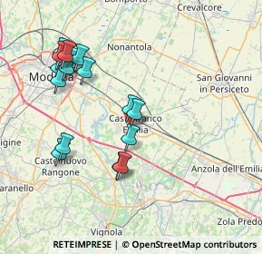 Mappa Via Austria, 41013 Castelfranco Emilia MO, Italia (7.97125)