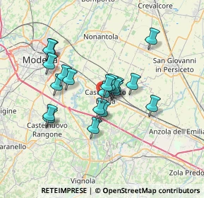 Mappa Via Austria, 41013 Castelfranco Emilia MO, Italia (5.5805)