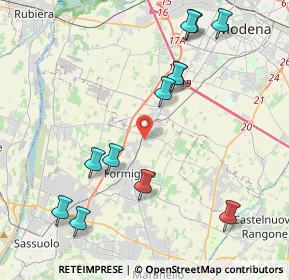 Mappa Via Giacomo Leopardi, 41043 Formigine MO, Italia (4.65417)