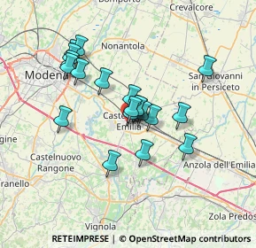 Mappa Via Po Emilio, 41013 Castelfranco Emilia MO, Italia (5.745)