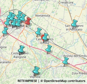 Mappa Via Spagna, 41013 Castelfranco Emilia MO, Italia (10.5595)