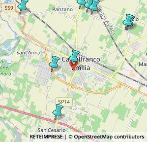 Mappa Via Spagna, 41013 Castelfranco Emilia MO, Italia (3.00636)