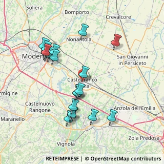 Mappa Piazza Giuseppe Garibaldi, 41013 Castelfranco Emilia MO, Italia (7.81421)