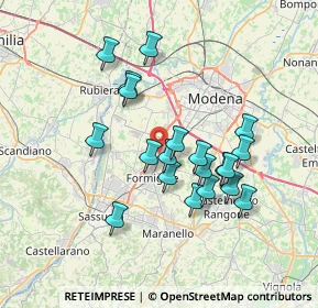 Mappa Via Adriano Fiori, 41043 Formigine MO, Italia (6.3845)