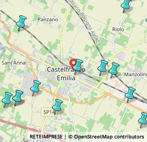 Mappa Via Verdi, 41013 Castelfranco Emilia MO, Italia (3.25786)