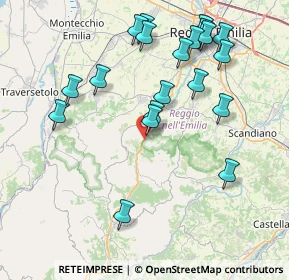 Mappa Via John Fitzgerald Kennedy, 42030 Vezzano Sul Crostolo RE, Italia (8.6375)