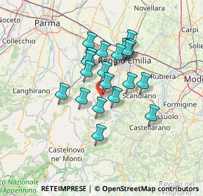Mappa Via John Fitzgerald Kennedy, 42030 Vezzano Sul Crostolo RE, Italia (10.465)