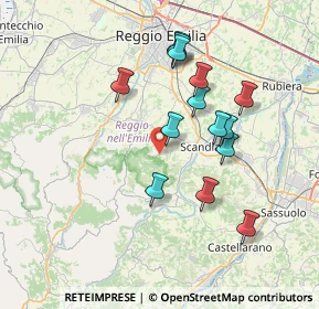 Mappa Via L. da Reggio, 42020 Albinea RE, Italia (6.83357)