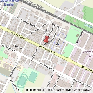 Mappa Via Montegrappa, 2, 41013 Castelfranco Emilia, Modena (Emilia Romagna)