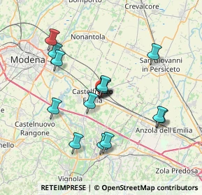 Mappa Via Evangelista Torricelli, 41013 Castelfranco Emilia MO, Italia (6.59667)