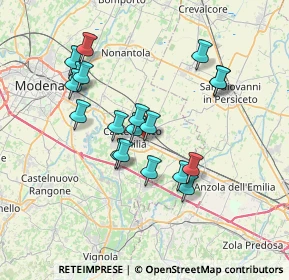 Mappa Via Evangelista Torricelli, 41013 Castelfranco Emilia MO, Italia (6.62947)
