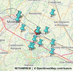 Mappa Via Bruno Razzini, 41013 Castelfranco Emilia MO, Italia (6.73071)