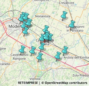 Mappa Via Fratelli Moscardini, 41013 Castelfranco Emilia MO, Italia (6.747)