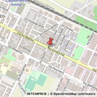 Mappa Via Palestro, 1, 41013 Castelfranco Emilia, Modena (Emilia Romagna)
