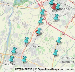 Mappa Via Ugo la Malfa, 41043 Formigine MO, Italia (5.03846)