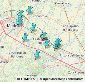 Mappa 41013 Castelfranco Emilia MO, Italia (6.96667)