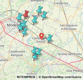 Mappa 41013 Castelfranco Emilia MO, Italia (7.91615)