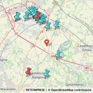 Mappa Strada Baccelliera, 41126 Modena MO, Italia (5.3765)