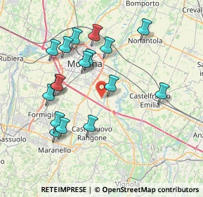 Mappa Strada Baccelliera, 41126 Modena MO, Italia (7.67118)