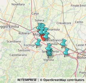 Mappa Strada Baccelliera, 41126 Modena MO, Italia (8.74083)