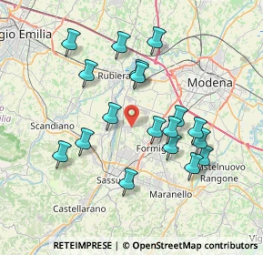 Mappa Via Po, 41043 Formigine MO, Italia (7.09333)