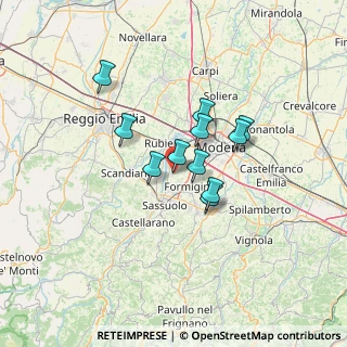 Mappa Via Po, 41043 Formigine MO, Italia (9.73091)