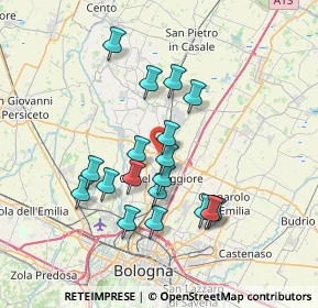 Mappa Via Santo Stefano, 40050 Funo BO, Italia (6.45444)