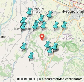 Mappa Via Macigno Montemoro, 42020 Quattro Castella RE, Italia (7.01737)