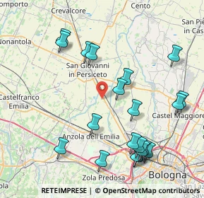 Mappa Via Castello del Bue, 40017 San Giovanni in Persiceto BO, Italia (9.2105)
