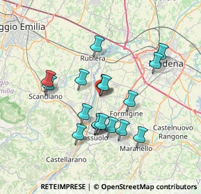 Mappa Via Don Giuseppe Franchini, 41043 Formigine MO, Italia (6.33176)