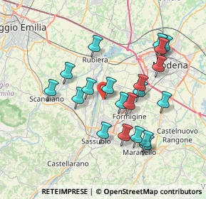 Mappa Via Don Giuseppe Franchini, 41043 Formigine MO, Italia (7.0575)