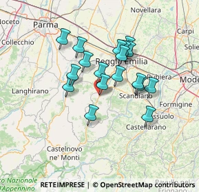 Mappa Via Roma Sud, 42030 Vezzano Sul Crostolo RE, Italia (11.21333)