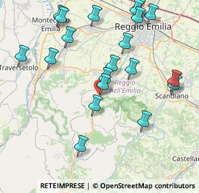 Mappa Via Mozzone, 42030 Vezzano Sul Crostolo RE, Italia (9.148)