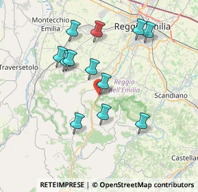 Mappa Via Mozzone, 42030 Vezzano Sul Crostolo RE, Italia (7.09)