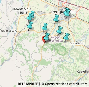 Mappa Via Mozzone, 42030 Vezzano Sul Crostolo RE, Italia (6.66364)