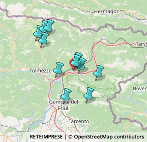 Mappa Via Giacomo Ermolli, 33015 Moggio Udinese UD, Italia (11.38545)