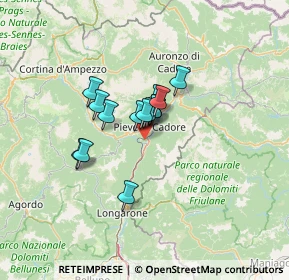 Mappa Str. Cavallera, 32044 Pieve di Cadore BL, Italia (8.25786)