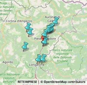 Mappa Strada Cavallera, 32044 Pieve di Cadore BL, Italia (9.13769)
