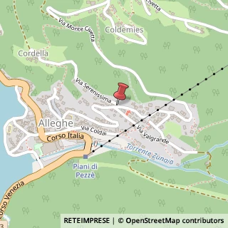 Mappa Via Alcide De Gasperi,  65, 32022 Alleghe, Belluno (Veneto)