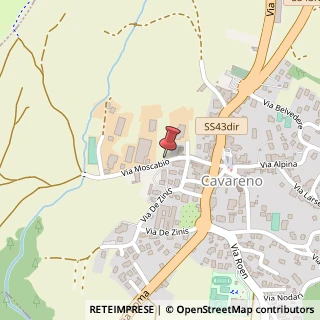 Mappa Via Moscabio, 25, 38011 Cavareno, Trento (Trentino-Alto Adige)