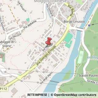 Mappa Via Giorgio Ermolli, 28, 33015 Moggio Udinese, Udine (Friuli-Venezia Giulia)