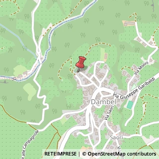 Mappa Via Giuseppe Garibaldi, 30, 38010 Dambel, Trento (Trentino-Alto Adige)