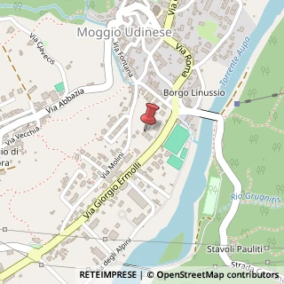 Mappa Via Giorgio Ermolli, 34, 33015 Moggio Udinese, Udine (Friuli-Venezia Giulia)