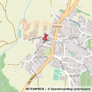 Mappa Via de Zinis, 43, 38011 Cavareno, Trento (Trentino-Alto Adige)