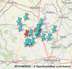 Mappa 15020 Casale Monferrato AL, Italia (9.36056)